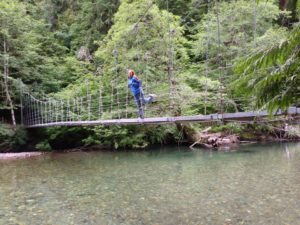 Suspension Bridge Mount Rainier 